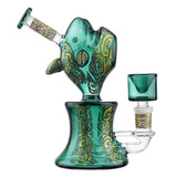 (RIG) 6.5" COLOR TUBING GOLD DECAL FISH - TEAL