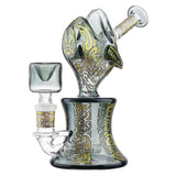 (RIG) 6.5" COLOR TUBING GOLD DECAL FISH - GREY