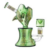 (RIG) 6.5" COLOR TUBING GOLD DECAL FISH - GREEN