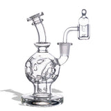 (WATER PIPE) WULF GLASS "ATOM" - CLEAR