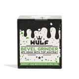 (GRINDER) WULF BEVEL 4PC 65mm TOP ASHTRAY - BLACK GREEN SPLATTER