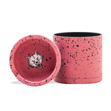 (GRINDER) WULF BEVEL 4PC 65mm TOP ASHTRAY - PINK BLACK SPLATTER