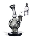 (WATER PIPE) WULF GLASS "ATOM" - SMOKE