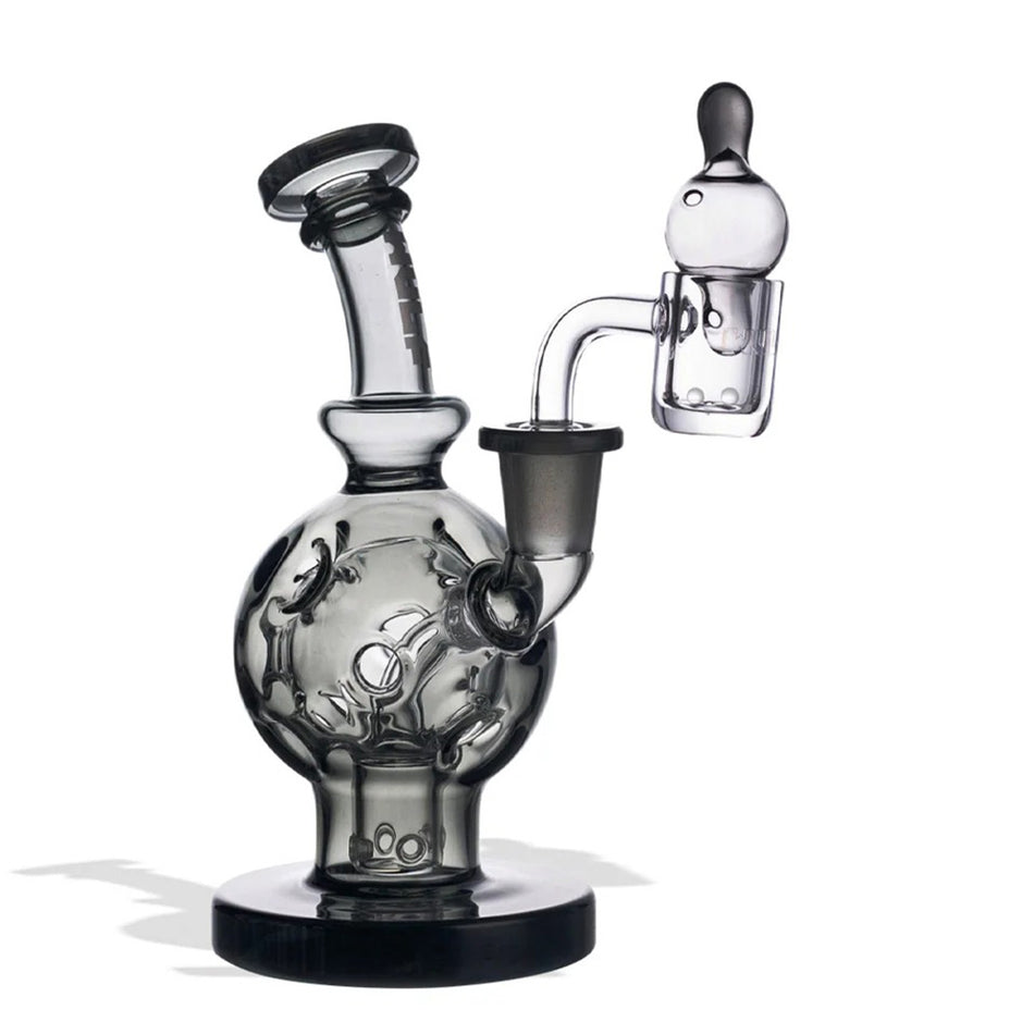 (WATER PIPE) WULF GLASS "ATOM" - SMOKE