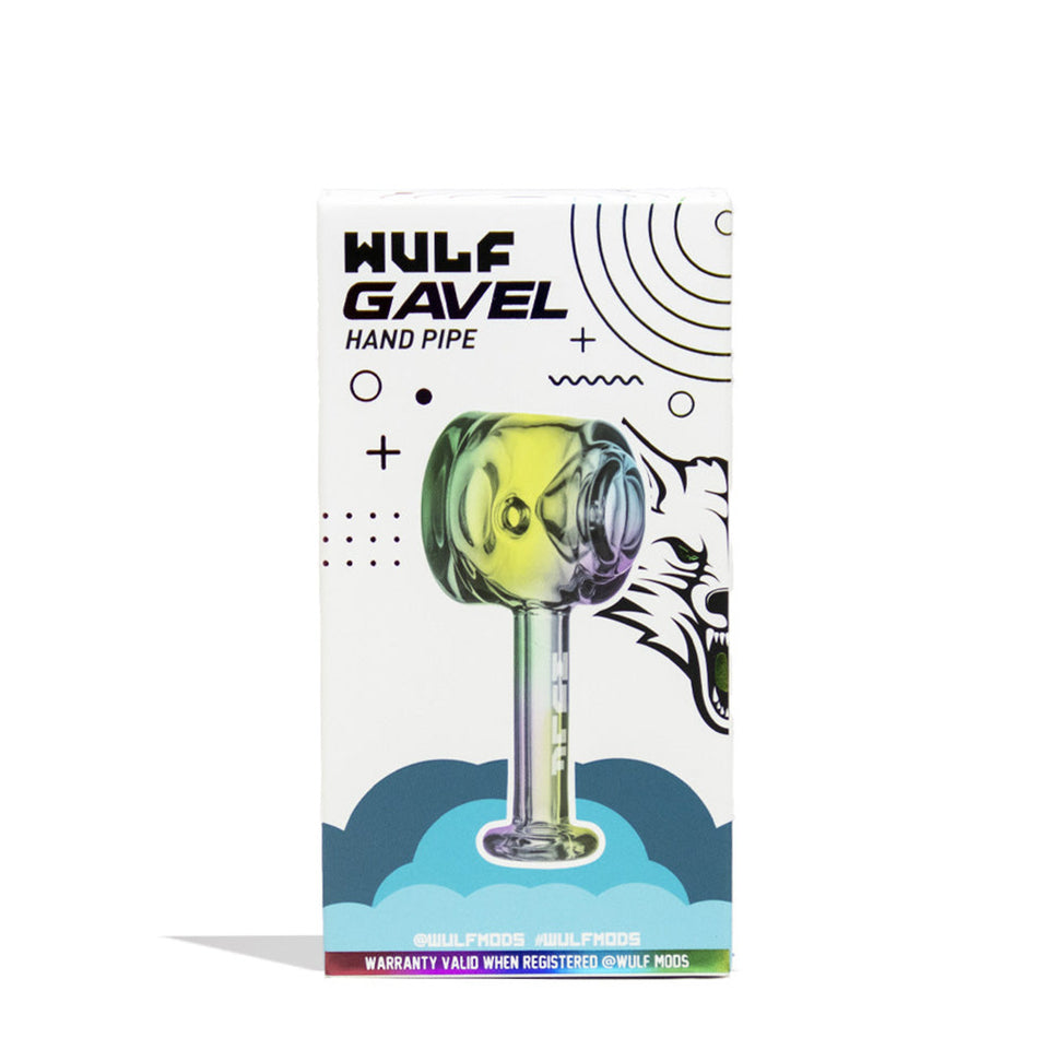 WULF GLASS GAVEL HAND PIPE - FULL COLOR