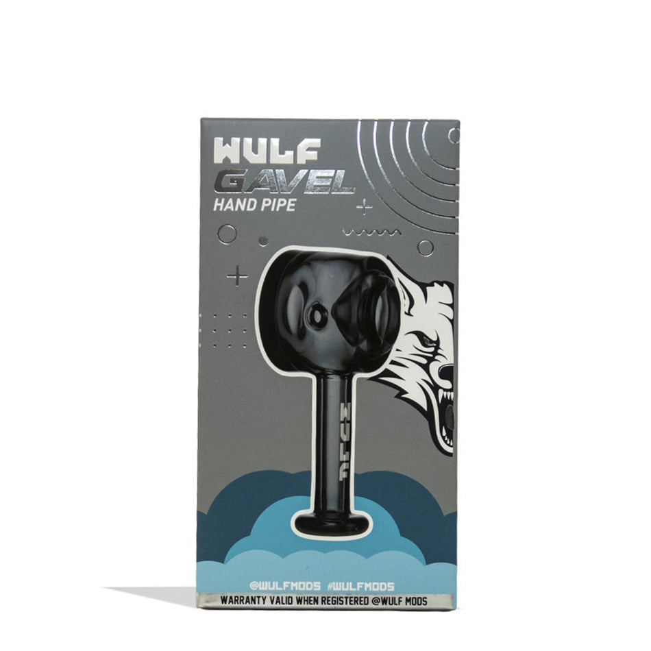 WULF GLASS GAVEL HAND PIPE - SMOKE