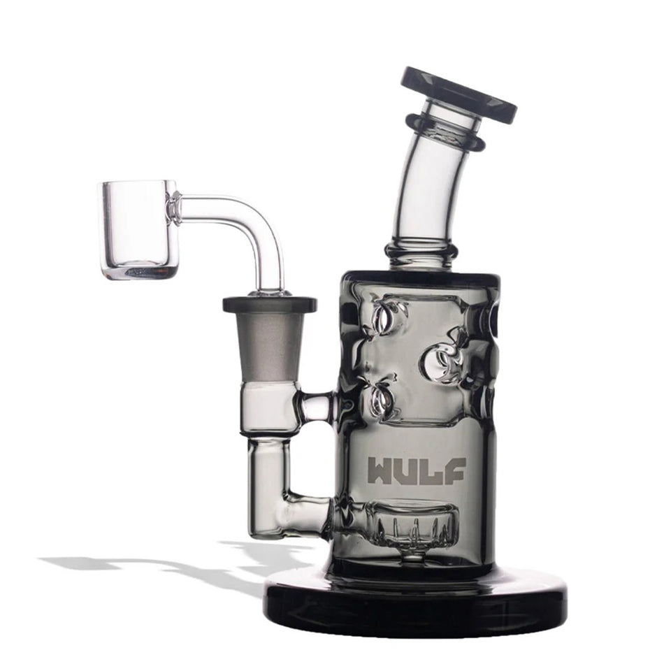 (WATER PIPE) WULF GLASS DAB RIG "SHIFT" - SMOKE