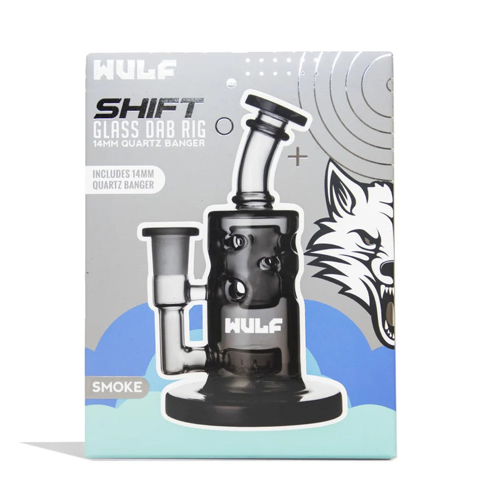 (WATER PIPE) WULF GLASS DAB RIG "SHIFT" - SMOKE