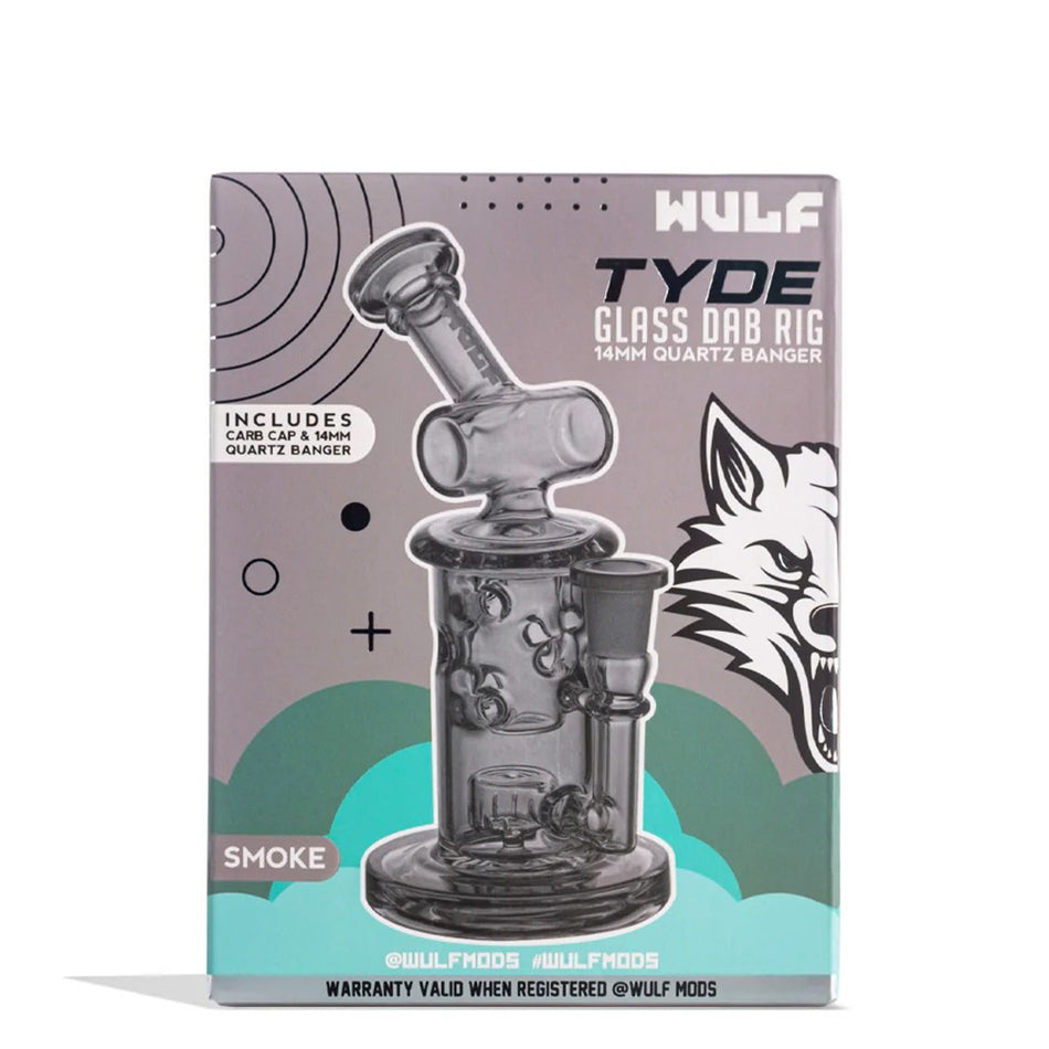 (WATER PIPE) WULF GLASS "TYDE" - SMOKE