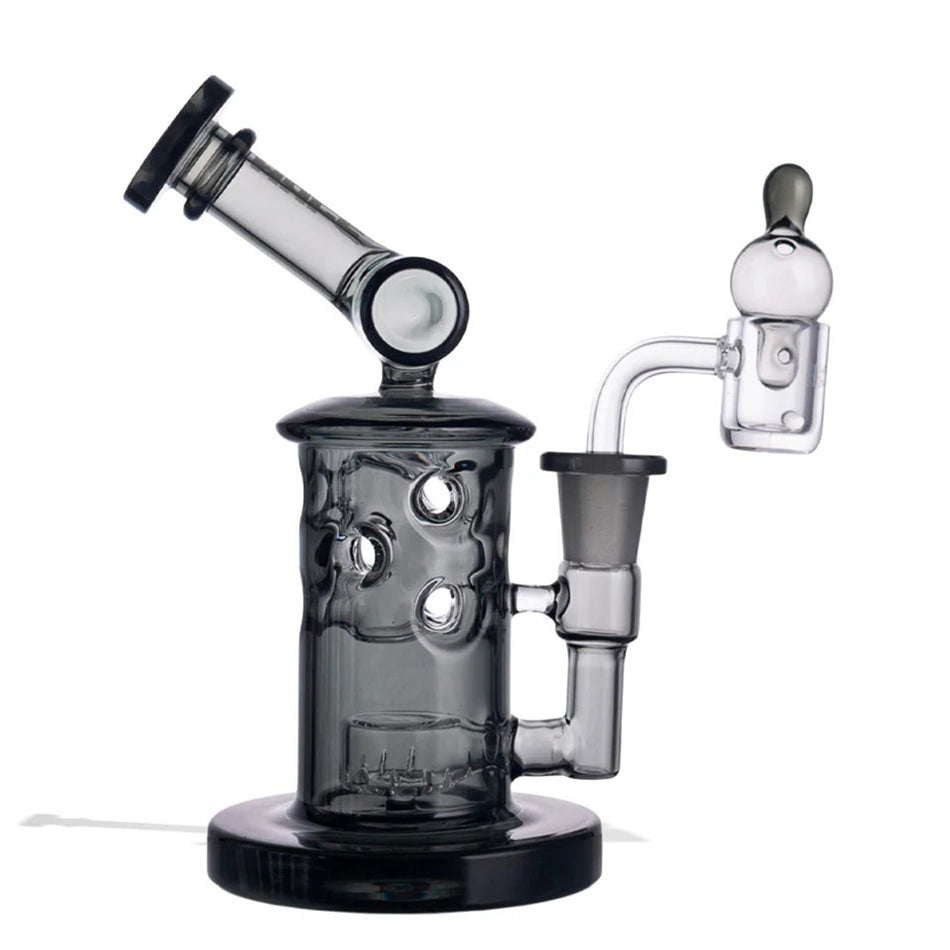(WATER PIPE) WULF GLASS "TYDE" - SMOKE