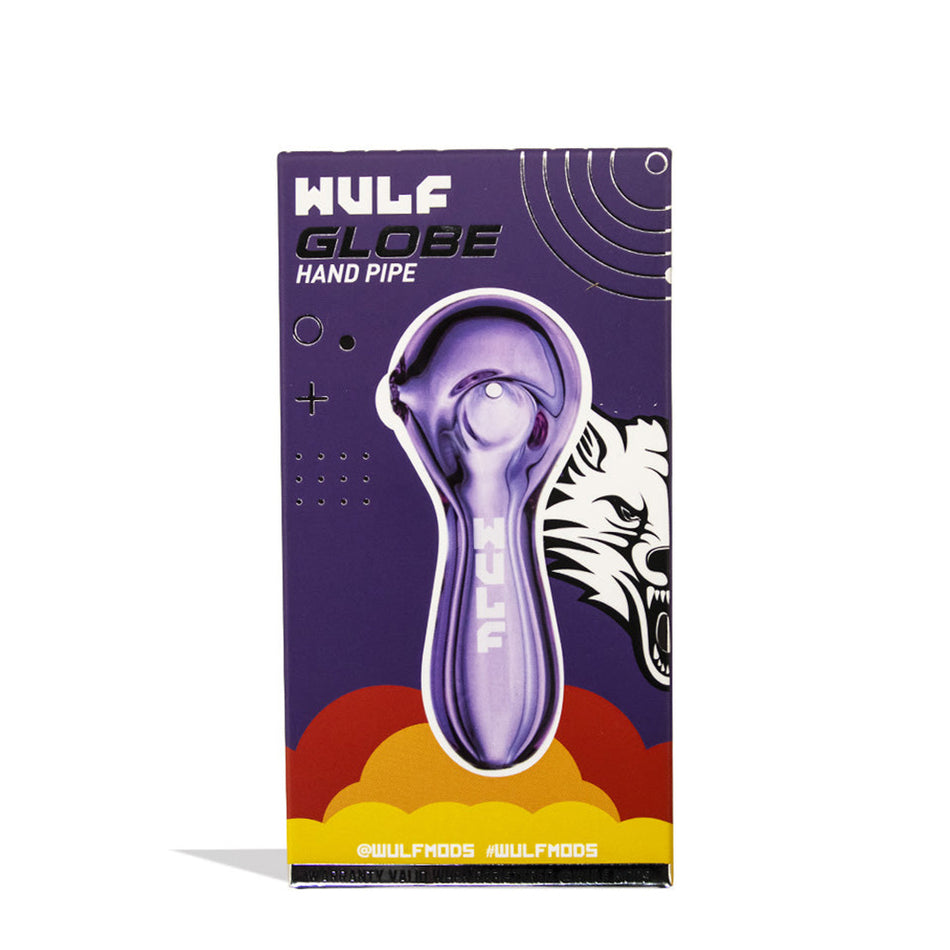 WULF GLASS GLOBE HAND PIPE - PURPLE