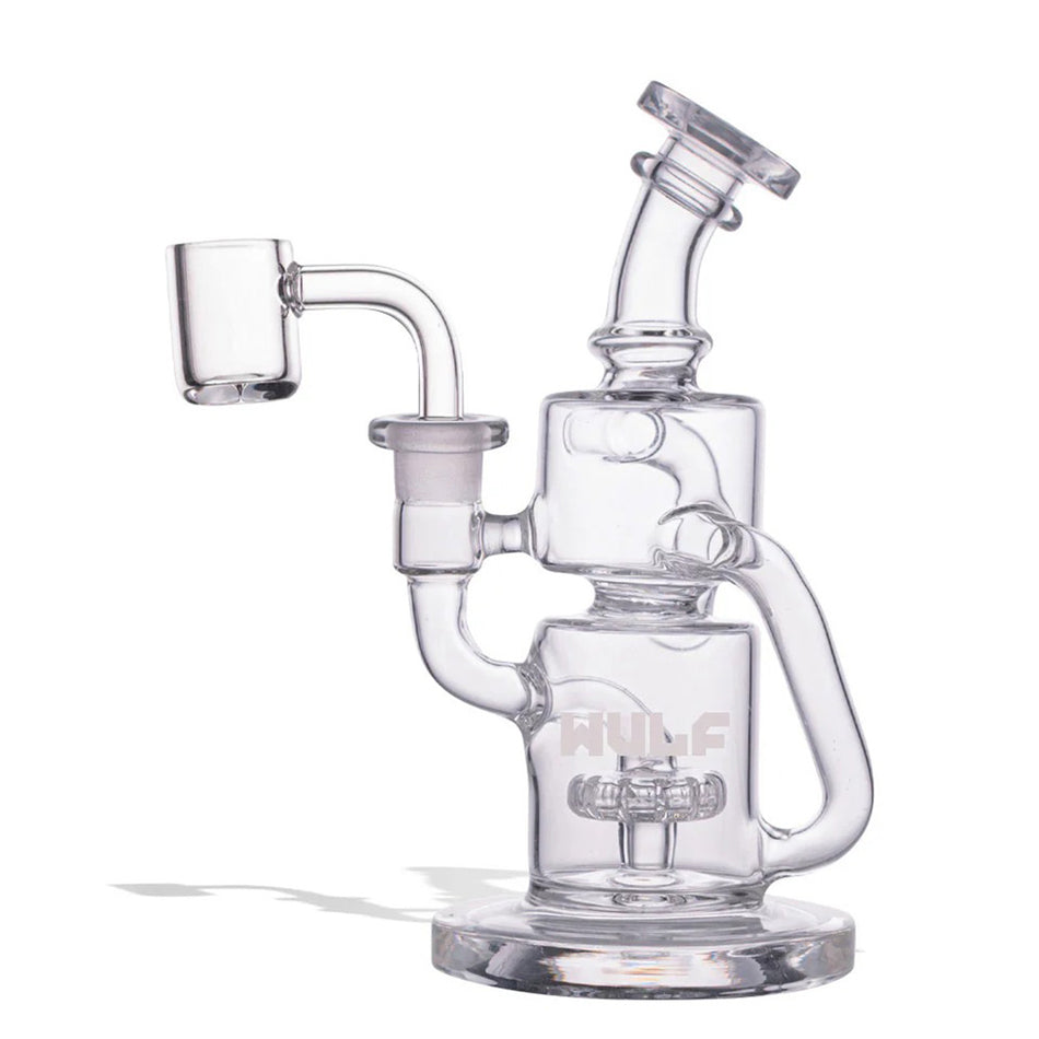 (WATER PIPE) WULF GLASS DAB RIG "ALPHA" - CLEAR