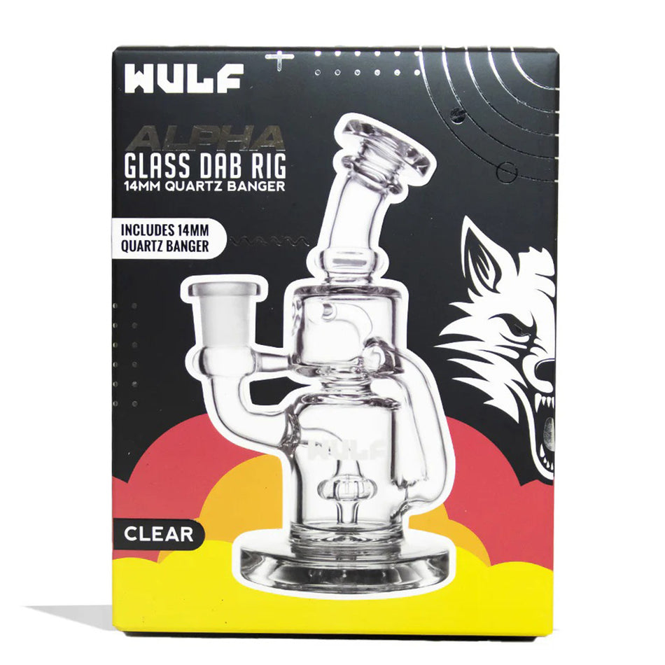 (WATER PIPE) WULF GLASS DAB RIG "ALPHA" - CLEAR