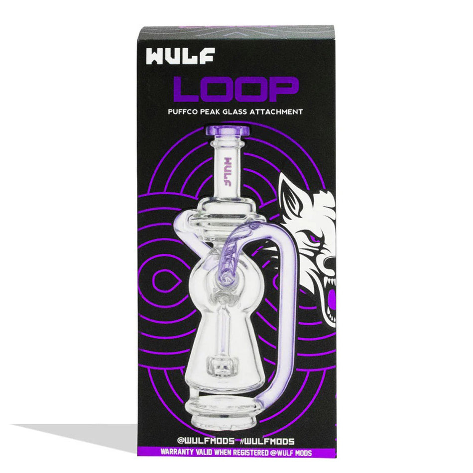 (PUFFCO) WULF GLASS PUFFCO PEAK TOP "LOOP" - PURPLE