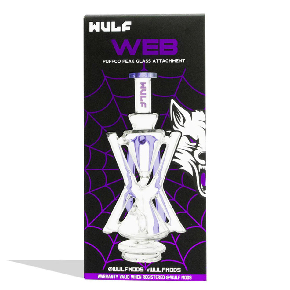 (PUFFCO) WULF GLASS PUFFCO PEAK TOP "WEB" - PURPLE