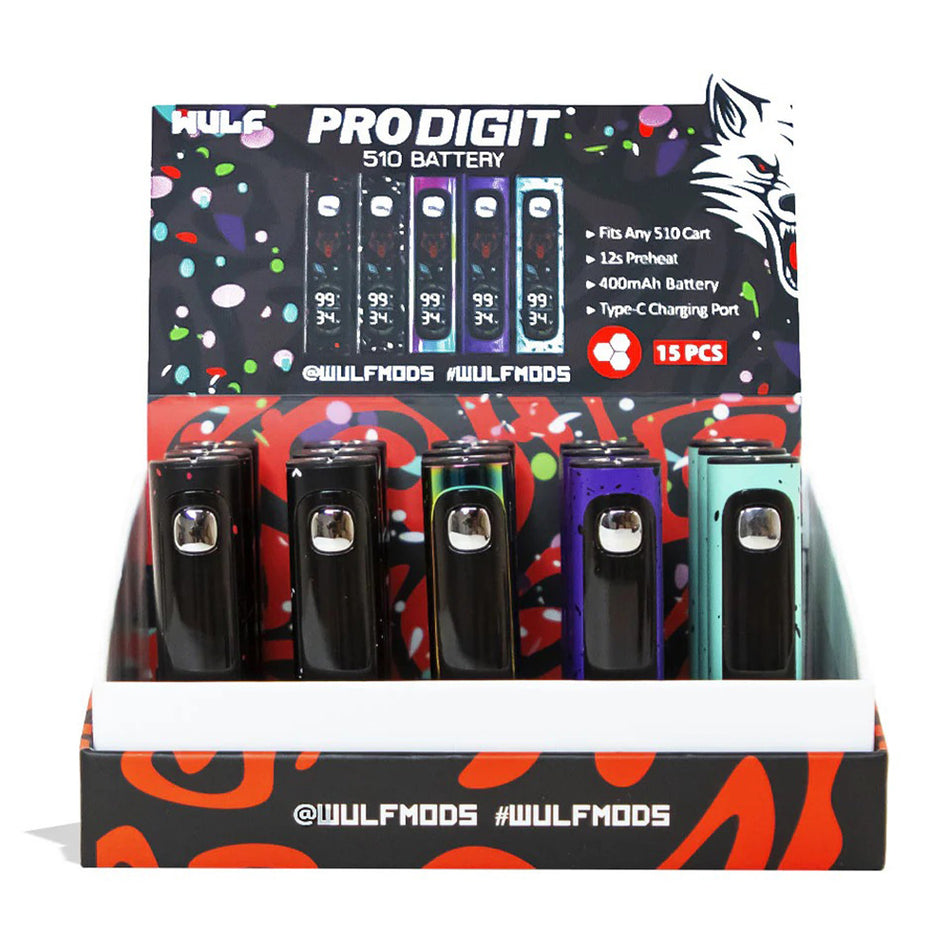 (BATTERY) WULF PRO DIGIT 510 BATTERY 15CT - ASSORTED COLOR