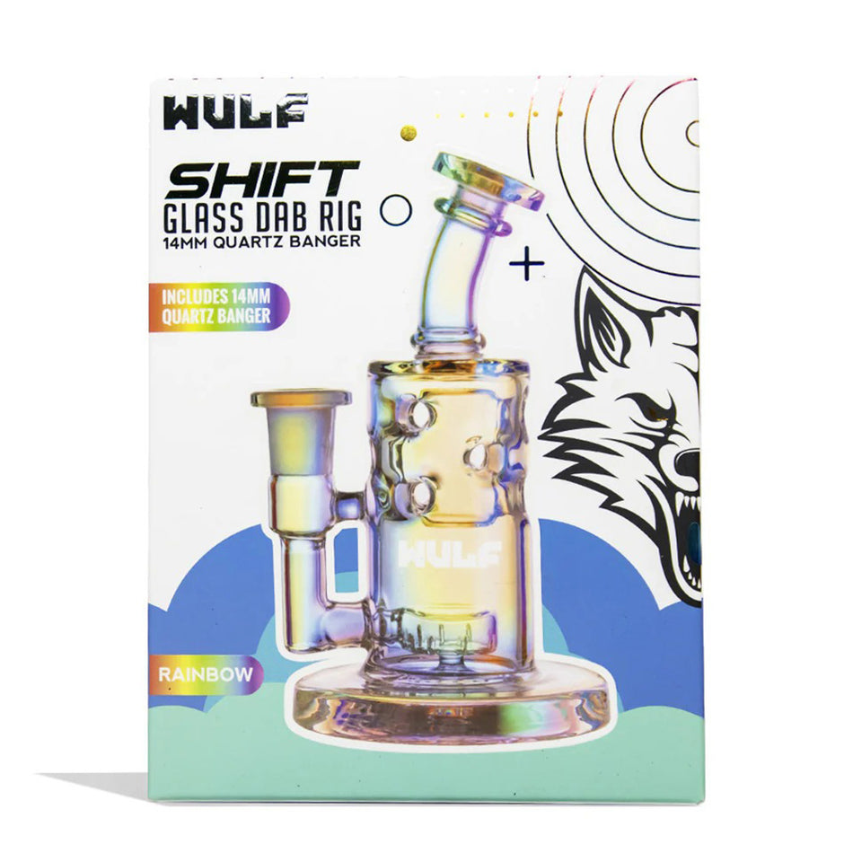 (WATER PIPE) WULF GLASS DAB RIG "SHIFT" - FULL COLOR