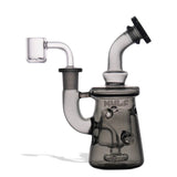 (WATER PIPE) WULF GLASS "TORQ" - SMOKE