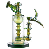 (WATER PIPE) 9" GENE TRIPLE RING PERC - GREEN