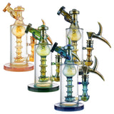 (WATER PIPE) 9" GENE TRIPLE RING PERC - GREEN