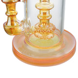 (WATER PIPE) 9" GENE TRIPLE RING PERC - PINK