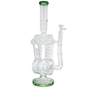 (WATER PIPE) 15.5" MULTI PERC LOOKAH STYLE - GREEN