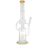 (WATER PIPE) 18" TRIDENT SCIENTIFIC GLASS - AMBER