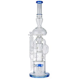 (WATER PIPE) 20" TALL SCIENTIFIC GLASS - BLUE
