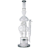 (WATER PIPE) 20" TALL SCIENTIFIC GLASS - GREY