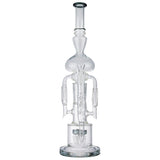 (WATER PIPE) 20" TALL SCIENTIFIC GLASS - GREY