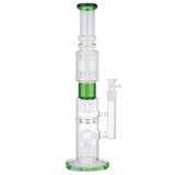 (WATER PIPE) 18" TALL SCIENTIFIC GLASS - GREEN