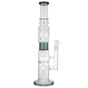 (WATER PIPE) 18" TALL SCIENTIFIC GLASS - GREY