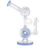 (WATER PIPE) 11" LOOKAH STYLE MICROSCOPE MULTIPLE WHEEL - JADE BLUE