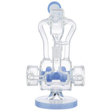 (WATER PIPE) 11" LOOKAH STYLE MICROSCOPE MULTIPLE WHEEL - JADE BLUE