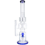 (WATER PIPE) 20" BEAKER WITH PERCS 7mm THICK - BLUE