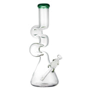 (WATER PIPE) 15" ZONG 9MM THICK - DARK GREEN