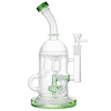 (WATER PIPE) 11" LOOKAH STYLE SCIENTIFIC TRIPLE PUMP PERC - GREEN