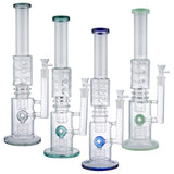 (WATER PIPE) 18" SCIENTIFIC GLASS - DARK GREEN
