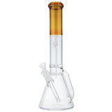 (WATER PIPE) 17" KRAVE DOUBLE HAND GRIP RECYCLING BEAKER - AMBER
