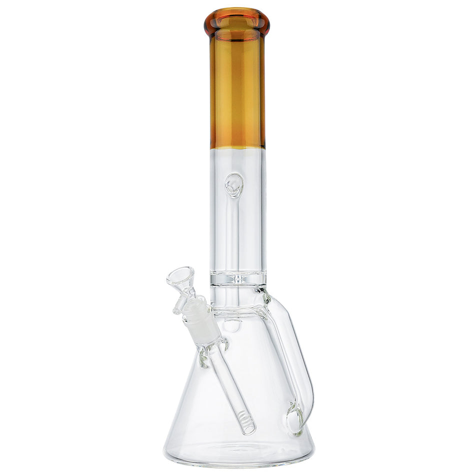 (WATER PIPE) 17" KRAVE DOUBLE HAND GRIP RECYCLING BEAKER - AMBER