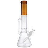 (WATER PIPE) 17" DOUBLE HAND GRIP AND PERC - AMBER