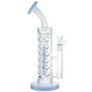(WATER PIPE) 11.5" FINGER GRIP - MARBLE BLUE