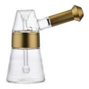 (2IN1 PIPE) 4.5" NEVERXHALE CNC PIPE BUBBLER - BRONZE