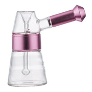 (2IN1 PIPE) 4.5" NEVERXHALE CNC PIPE BUBBLER - PINK