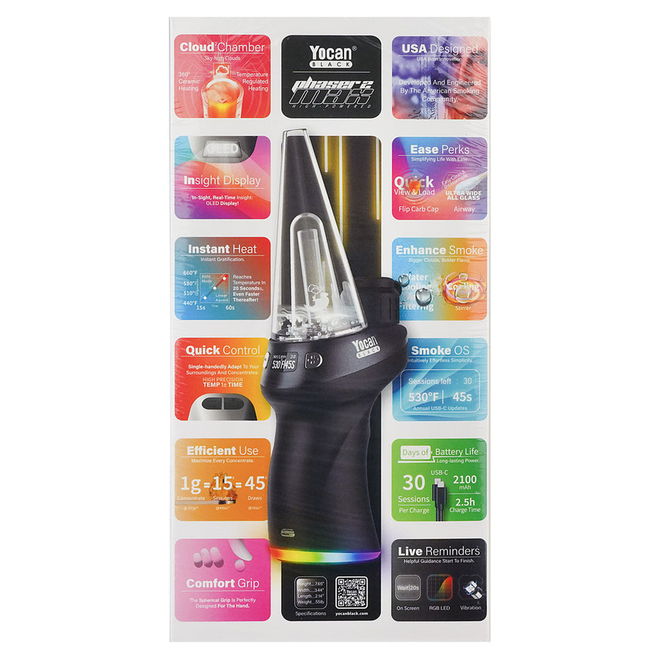 (VAPORIZER) YOCAN BLACK PHASER 2 MAX VAPORIZER - BLACK