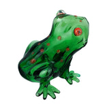 (HAND PIPE) 3" GREEN FROG SPOON PIPE