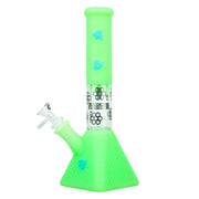(SILICONE) STRATUS BEE WATER PIPE PYRAMID BOTTOM - UV SLIME