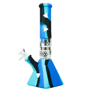 (SILICONE) STRATUS BEE WATER PIPE PYRAMID BOTTOM - MARBLE BLUE
