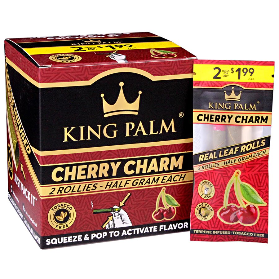 (CONE) KING PALM 2 ROLLIES 20CT - CHERRY CHARM