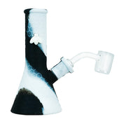 (SILICONE) 5" STRATUS TRAVELER 2 IN 1 WATER PIPE - MARBLE GRAY